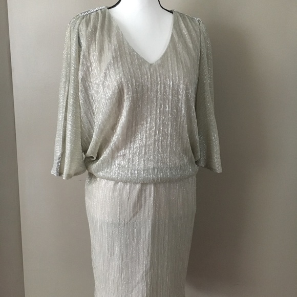 Beautiful metallic dress with embellishments - Picture 2 of 4